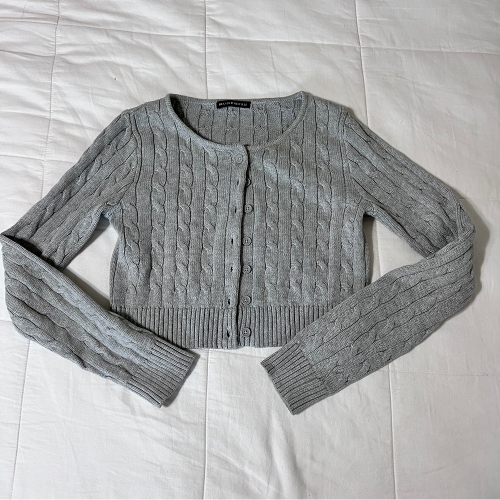 Brandy Melville Cropped Knit Cardigan